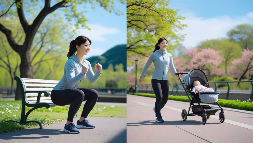 赤ちゃんと一緒にお散歩エクササイズ