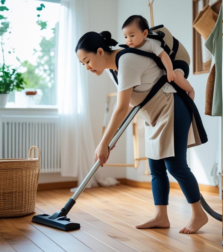 おんぶで家事×運動