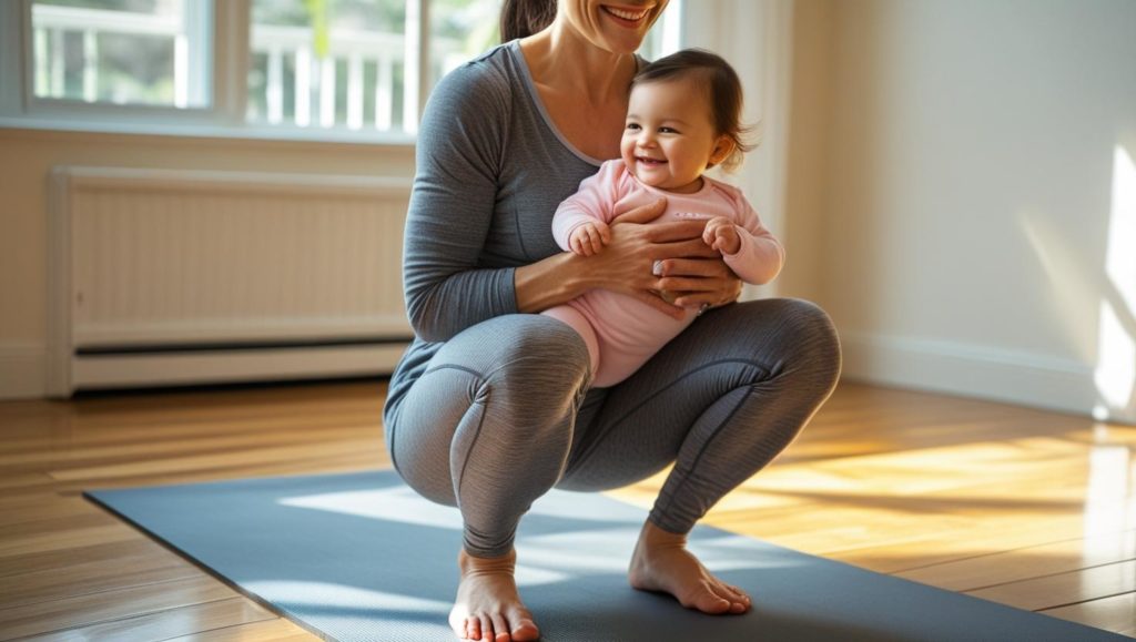 抱っこスクワット