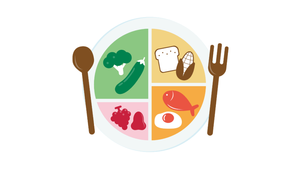 バランスの取れた食事（主食・主菜・副菜）